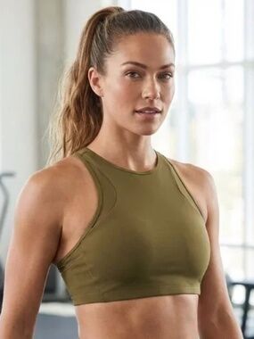 🔥 Like NEW Athleta Olive Green Sports Bra
